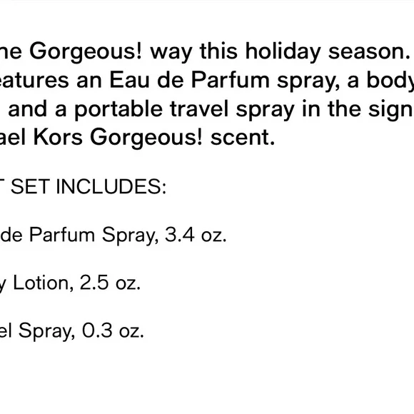 ✨New✨ Michael Kors Gorgeous! Fragrance Gift Set ♥️